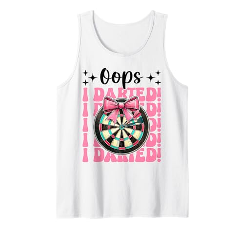 Oops, I Darted! Darts Dartscheibe Dart Girl Mom Coquette Bow Tank Top Oops, I Darted! Darts Dartscheibe Dart Girl Mom Coquette Bow Tank Top von Womens Pink Coquette Bow Darts Dartboard Gifts