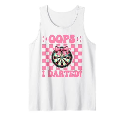 Oops, I Darted! Darts Dartscheibe Dart Girl Mom Coquette Bow Tank Top Oops, I Darted! Darts Dartscheibe Dart Girl Mom Coquette Bow Tank Top von Womens Pink Coquette Bow Darts Dartboard Gifts