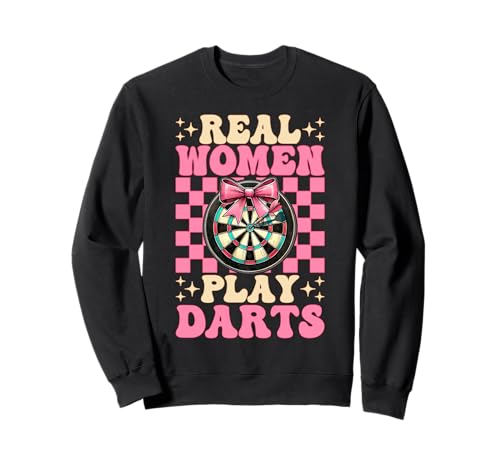 Real Women Play Darts Dartscheibe Dart Girl Mom Coquette Bow Sweatshirt Real Women Play Darts Dartscheibe Dart Girl Mom Coquette Bow Sweatshirt von Womens Pink Coquette Bow Darts Dartboard Gifts