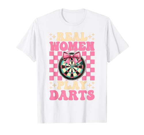 Real Women Play Darts Dartscheibe Dart Girl Mom Coquette Bow T-Shirt Real Women Play Darts Dartscheibe Dart Girl Mom Coquette Bow T-Shirt von Womens Pink Coquette Bow Darts Dartboard Gifts