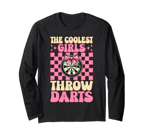 The Coolest Girls Darts Dartscheibe, rosa Kokette Schleife Langarmshirt The Coolest Girls Darts Dartscheibe, rosa Kokette Schleife Langarmshirt von Womens Pink Coquette Bow Darts Dartboard Gifts