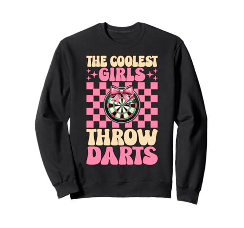 The Coolest Girls Darts Dartscheibe, rosa Kokette Schleife Sweatshirt von Womens Pink Coquette Bow Darts Dartboard Gifts