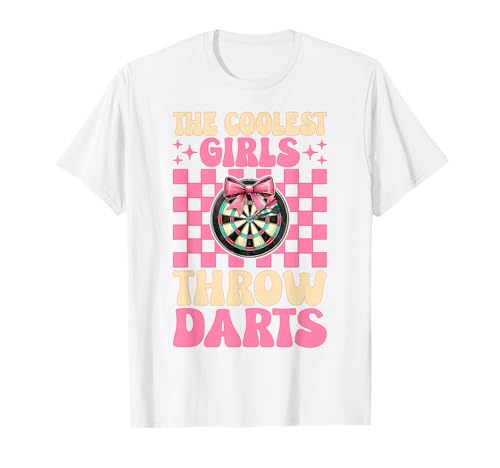 The Coolest Girls Darts Dartscheibe, rosa Kokette Schleife T-Shirt The Coolest Girls Darts Dartscheibe, rosa Kokette Schleife T-Shirt von Womens Pink Coquette Bow Darts Dartboard Gifts