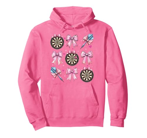 Darts Player Dartscheibe Girl Coquette Bow Pink Mom Pullover Hoodie Darts Player Dartscheibe Girl Coquette Bow Pink Mom Pullover Hoodie von Womens Pink Coquette Bow Darts Player Gifts