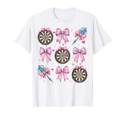 Darts Player Dartscheibe Girl Coquette Bow Pink Mom T-Shirt Darts Player Dartscheibe Girl Coquette Bow Pink Mom T-Shirt von Womens Pink Coquette Bow Darts Player Gifts