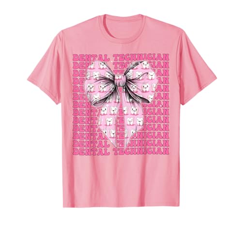 Zahnarzthelferin, Zahnarzthelferin, Hygienikerin, Mädchen, Coquette Bow T-Shirt Zahnarzthelferin, Zahnarzthelferin, Hygienikerin, Mädchen, Coquette Bow T-Shirt von Womens Pink Coquette Bow Dental Nurse Gifts
