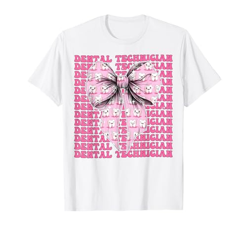 Zahnarzthelferin, Zahnarzthelferin, Hygienikerin, Mädchen, Coquette Bow T-Shirt Zahnarzthelferin, Zahnarzthelferin, Hygienikerin, Mädchen, Coquette Bow T-Shirt von Womens Pink Coquette Bow Dental Nurse Gifts