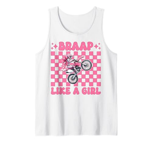 Dirt Bike Girl Motocross Dirt Biking Braap Wie EIN Mädchen Tank Top von Womens Pink Coquette Bow Dirt Bike Motocross Gifts