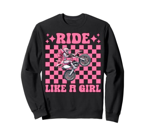 Dirt Bike Girl Motocross Dirtbike-Fahrt wie EIN Mädchen Sweatshirt Dirt Bike Girl Motocross Dirtbike-Fahrt wie EIN Mädchen Sweatshirt von Womens Pink Coquette Bow Dirt Bike Motocross Gifts