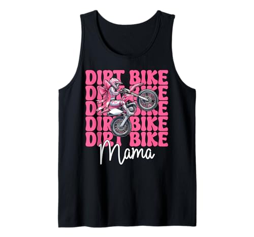 Dirt Bike Mama Mom Motocross Dirt Biking Muttertag Tank Top von Womens Pink Coquette Bow Dirt Bike Motocross Gifts