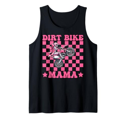 Dirt Bike Mama Mom Motocross Dirt Biking Muttertag Tank Top von Womens Pink Coquette Bow Dirt Bike Motocross Gifts