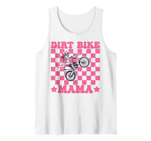 Dirt Bike Mama Mom Motocross Dirt Biking Muttertag Tank Top von Womens Pink Coquette Bow Dirt Bike Motocross Gifts