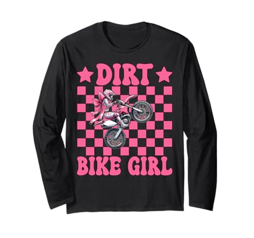 Dirtbike für Mädchen, Motocross, Dirtbike, Coquette Bow Langarmshirt von Womens Pink Coquette Bow Dirt Bike Motocross Gifts