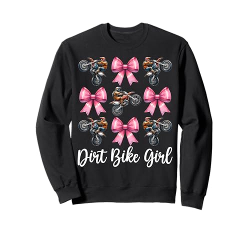 Dirtbike für Mädchen, Motocross, Dirtbike, Coquette Bow Sweatshirt von Womens Pink Coquette Bow Dirt Bike Motocross Gifts