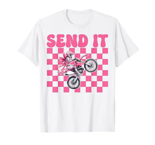 Send It Dirt Bike Coquette Bow für Mädchen, Motocross, Dirtbike T-Shirt Send It Dirt Bike Coquette Bow für Mädchen, Motocross, Dirtbike T-Shirt von Womens Pink Coquette Bow Dirt Bike Motocross Gifts