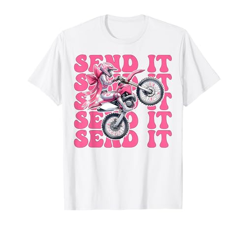 Send It Dirt Bike Coquette Bow für Mädchen, Motocross, Dirtbike T-Shirt Send It Dirt Bike Coquette Bow für Mädchen, Motocross, Dirtbike T-Shirt von Womens Pink Coquette Bow Dirt Bike Motocross Gifts