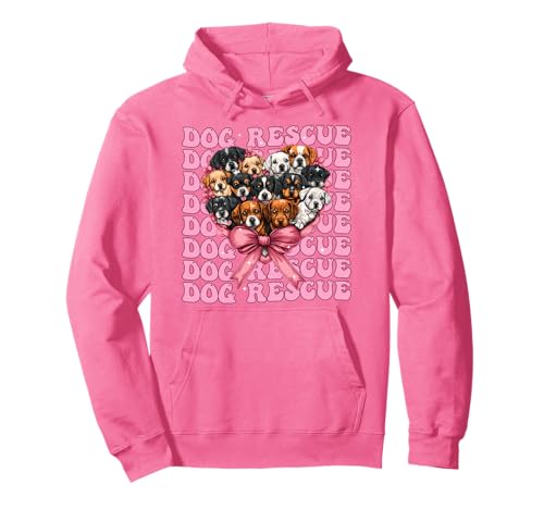 Dog Rescue Adoption Mädchen, Kokettenschleife, rosa Schleife Pullover Hoodie Dog Rescue Adoption Mädchen, Kokettenschleife, rosa Schleife Pullover Hoodie von Womens Pink Coquette Bow Dog Rescue Adoption Gifts