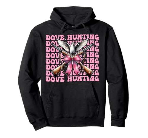 Dove Hunter Taubenjagd Mädchen Kokette Schleife Rosa Band Pullover Hoodie von Womens Pink Coquette Bow Dove Hunter Hunting Gifts