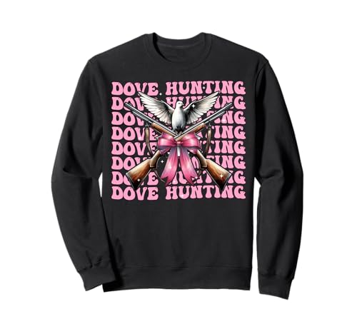 Dove Hunter Taubenjagd Mädchen Kokette Schleife Rosa Band Sweatshirt von Womens Pink Coquette Bow Dove Hunter Hunting Gifts
