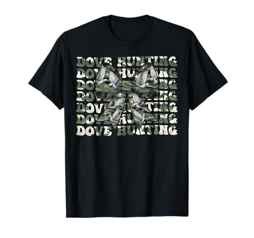 Kokette Bogen Taube Jagd Jäger Mädchen Mama Camouflage T-Shirt von Womens Pink Coquette Bow Dove Hunting Hunter Gifts