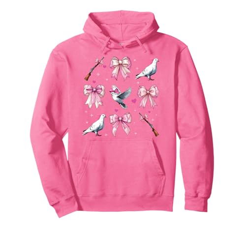 Taubenjagd, für Mädchen, kokette Schleife, für Mädchen, rosa, für Mama Pullover Hoodie von Womens Pink Coquette Bow Dove Hunting Hunter Gifts