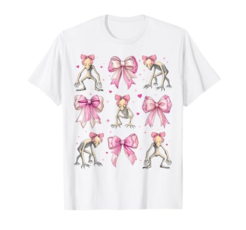 Dover Demon Cryptid Kryptozoologie Mädchen Kokette Schleife Rosa T-Shirt Dover Demon Cryptid Kryptozoologie Mädchen Kokette Schleife Rosa T-Shirt von Womens Pink Coquette Bow Dover Demon Cryptid Gifts