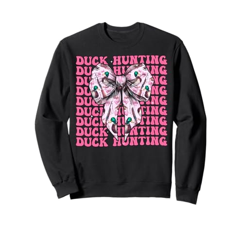 Duck Hunter Duck Hunting Girl Kokette Schleife Rosa Band Sweatshirt von Womens Pink Coquette Bow Duck Hunter Hunting Gifts