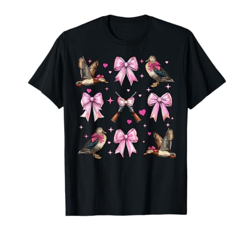 Entenjagd, Entenjäger, für Mädchen, Kokettenschleife, rosa, Mama T-Shirt Entenjagd, Entenjäger, für Mädchen, Kokettenschleife, rosa, Mama T-Shirt von Womens Pink Coquette Bow Duck Hunting Hunter Gifts
