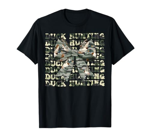 Kokette Schleife Ente Jagd Jäger Mädchen Mama Camouflage T-Shirt von Womens Pink Coquette Bow Duck Hunting Hunter Gifts