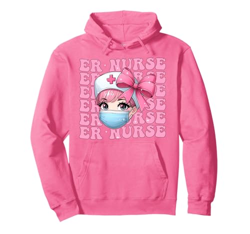 ER Krankenschwester Notfall Krankenschwester Mädchen Kokette Schleife Rosa Band Pullover Hoodie ER Krankenschwester Notfall Krankenschwester Mädchen Kokette Schleife Rosa Band Pullover Hoodie von Womens Pink Coquette Bow ER Nurse Emergency Gifts