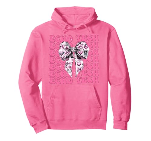Echo Tech Echokardiography Technician Girl Coquette Bow Pink Pullover Hoodie Echo Tech Echokardiography Technician Girl Coquette Bow Pink Pullover Hoodie von Womens Pink Coquette Bow Echo Tech Gifts