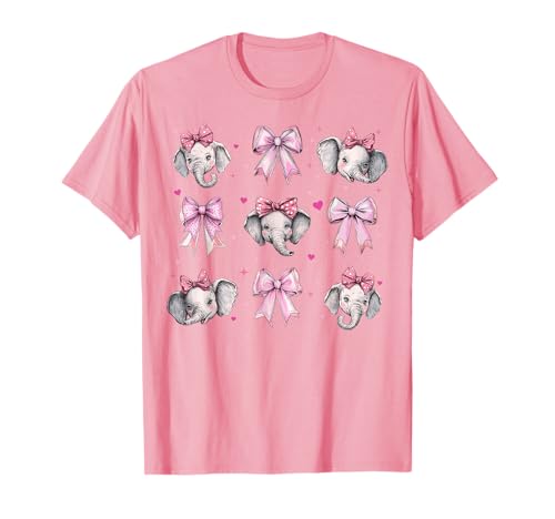 Elefant Tier Mädchen Kokette Schleife Rosa Mama Mama T-Shirt Elefant Tier Mädchen Kokette Schleife Rosa Mama Mama T-Shirt von Womens Pink Coquette Bow Elephant Animal Gifts
