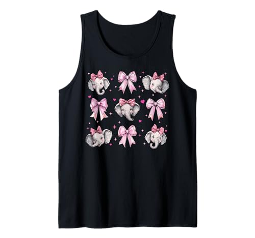 Elefant Tier Mädchen Kokette Schleife Rosa Mama Mama Tank Top Elefant Tier Mädchen Kokette Schleife Rosa Mama Mama Tank Top von Womens Pink Coquette Bow Elephant Animal Gifts