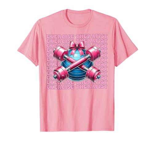 Übungstherapeutin für Mädchen, Kokette Schleife, Rosa T-Shirt Übungstherapeutin für Mädchen, Kokette Schleife, Rosa T-Shirt von Womens Pink Coquette Bow Exercise Therapist Gifts