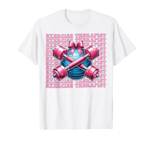 Übungstherapeutin für Mädchen, Kokette Schleife, Rosa T-Shirt Übungstherapeutin für Mädchen, Kokette Schleife, Rosa T-Shirt von Womens Pink Coquette Bow Exercise Therapist Gifts