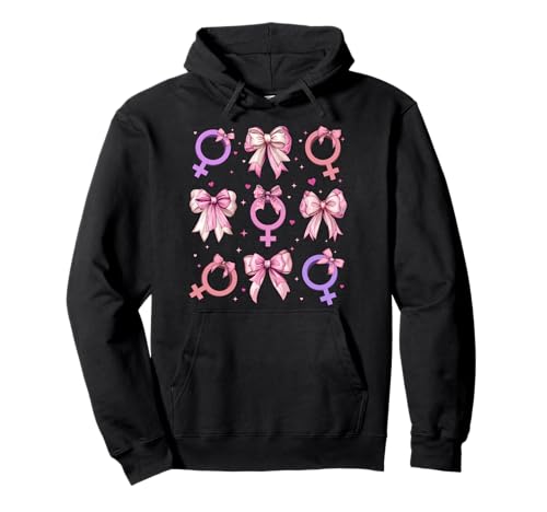 Feministischer Feminismus Frauen Empowerment Pullover Hoodie von Womens Pink Coquette Bow Feminist Feminism Gifts