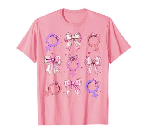 Feministischer Feminismus Frauen Empowerment T-Shirt von Womens Pink Coquette Bow Feminist Feminism Gifts