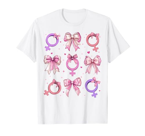 Feministischer Feminismus Frauen Empowerment T-Shirt von Womens Pink Coquette Bow Feminist Feminism Gifts