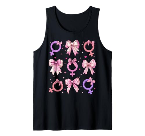 Feministischer Feminismus Frauen Empowerment Tank Top von Womens Pink Coquette Bow Feminist Feminism Gifts