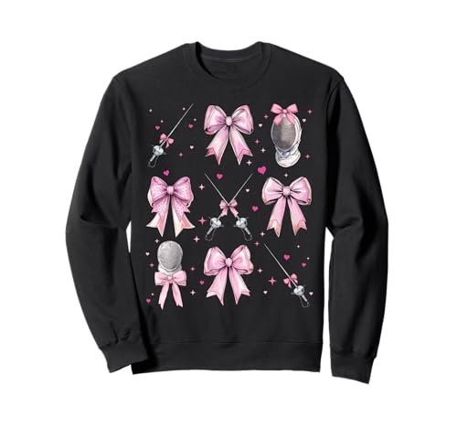 Fechten Fechten Mädchen Kokette Schleife Rosa Mama Sweatshirt Fechten Fechten Mädchen Kokette Schleife Rosa Mama Sweatshirt von Womens Pink Coquette Bow Fencing Fencer Gifts
