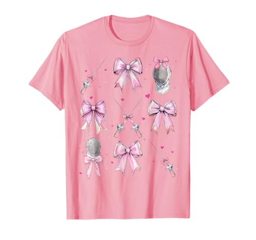 Fechten Fechten Mädchen Kokette Schleife Rosa Mama T-Shirt von Womens Pink Coquette Bow Fencing Fencer Gifts