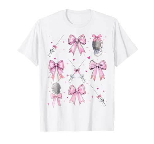 Fechten Fechten Mädchen Kokette Schleife Rosa Mama T-Shirt von Womens Pink Coquette Bow Fencing Fencer Gifts