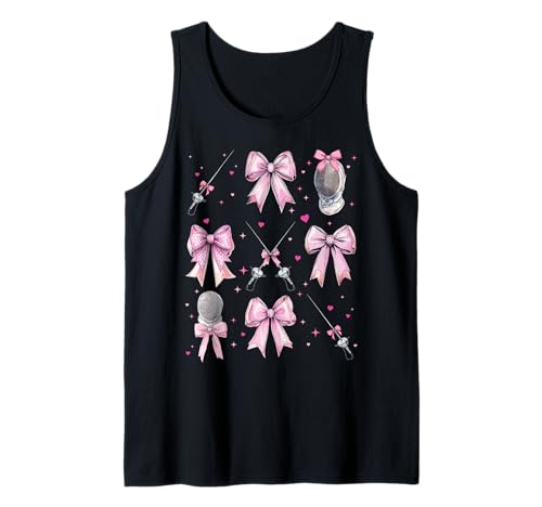 Fechten Fechten Mädchen Kokette Schleife Rosa Mama Tank Top Fechten Fechten Mädchen Kokette Schleife Rosa Mama Tank Top von Womens Pink Coquette Bow Fencing Fencer Gifts
