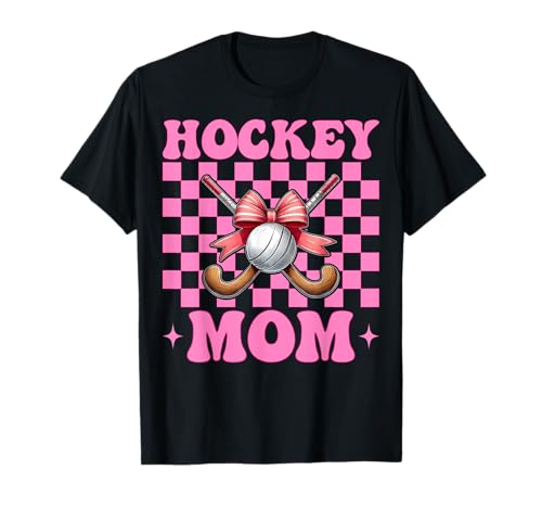 Hockey Mom Feldhockey Mama Kokette Bogen T-Shirt Hockey Mom Feldhockey Mama Kokette Bogen T-Shirt von Womens Pink Coquette Bow Field Hockey Player Gifts