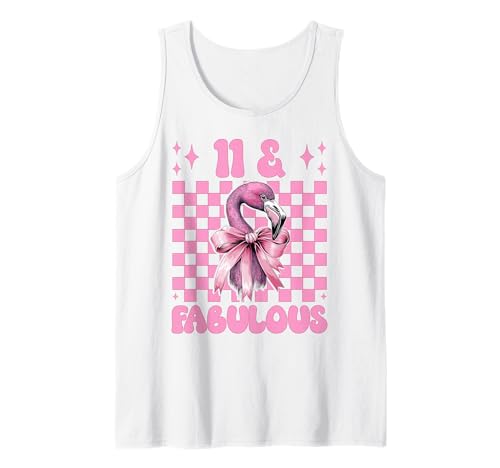 11 & Fabulous Flamingo Geburtstag 11 Jahre alt Mädchen Kokette Tank Top 11 & Fabulous Flamingo Geburtstag 11 Jahre alt Mädchen Kokette Tank Top von Womens Pink Coquette Bow Flamingo Animal Gifts