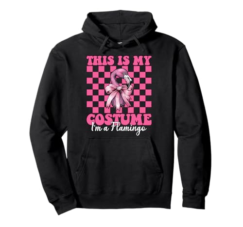 Das ist Mein Kostüm I'm A Flamingo Girl Mom Coquette Bow Pullover Hoodie von Womens Pink Coquette Bow Flamingo Animal Gifts