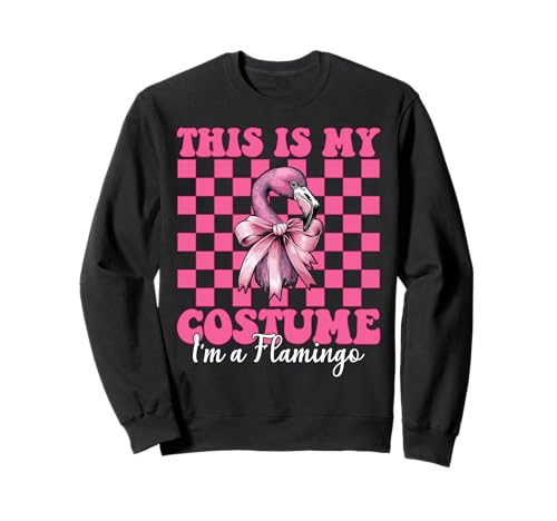 Das ist Mein Kostüm I'm A Flamingo Girl Mom Coquette Bow Sweatshirt von Womens Pink Coquette Bow Flamingo Animal Gifts