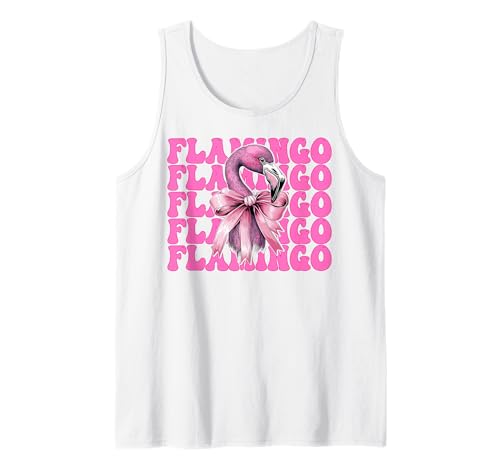 Flamingo Girl Mom Rosa Kokette Schleife Tank Top Flamingo Girl Mom Rosa Kokette Schleife Tank Top von Womens Pink Coquette Bow Flamingo Animal Gifts