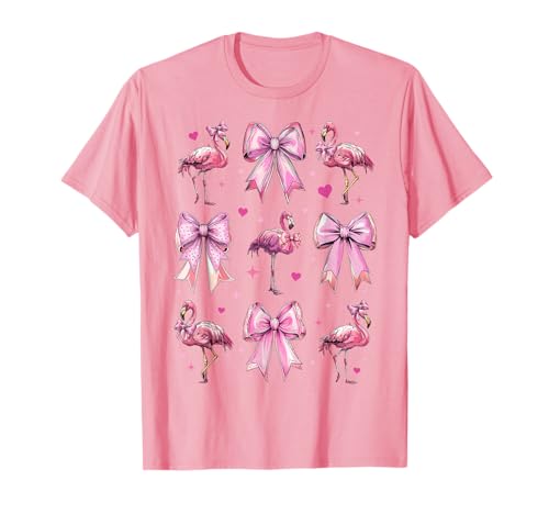 Flamingo Tier Mädchen Kokette Schleife Rosa Mama T-Shirt Flamingo Tier Mädchen Kokette Schleife Rosa Mama T-Shirt von Womens Pink Coquette Bow Flamingo Animal Gifts