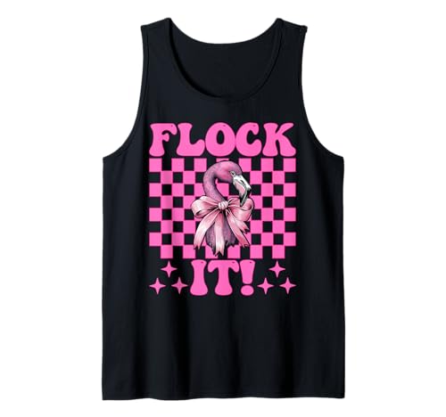 Flock It! Lustige Flamingo-Schleife für Mädchen, Mutter, Rosa Tank Top von Womens Pink Coquette Bow Flamingo Animal Gifts